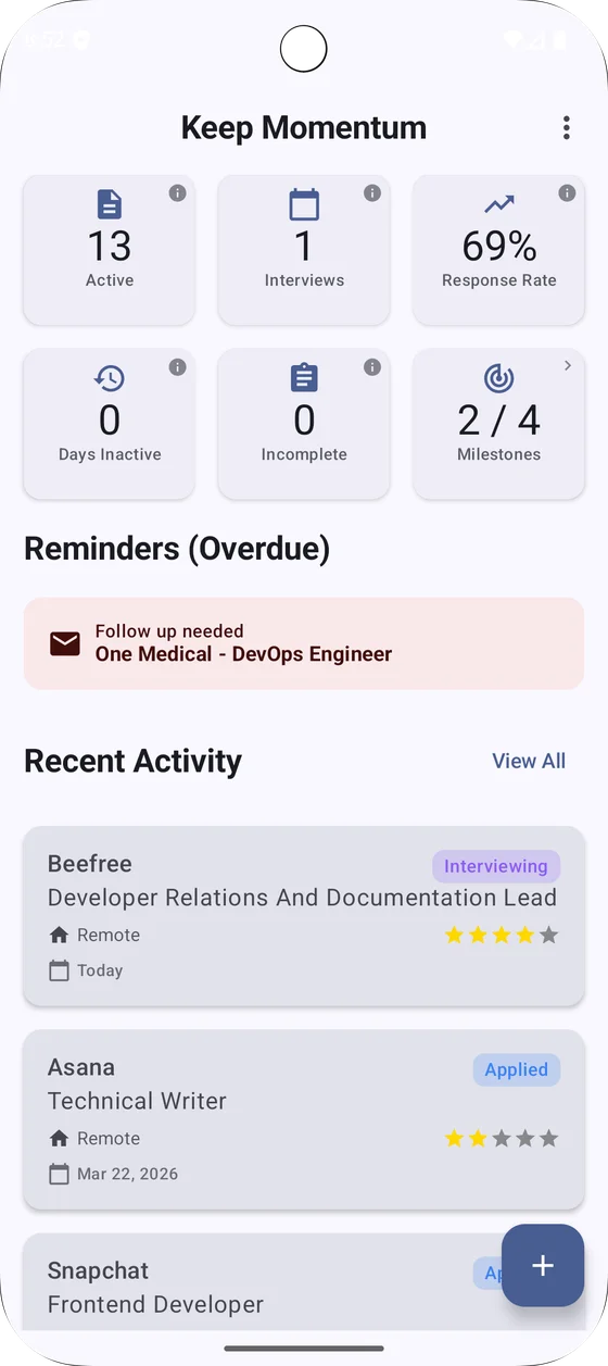 Job tracking overview